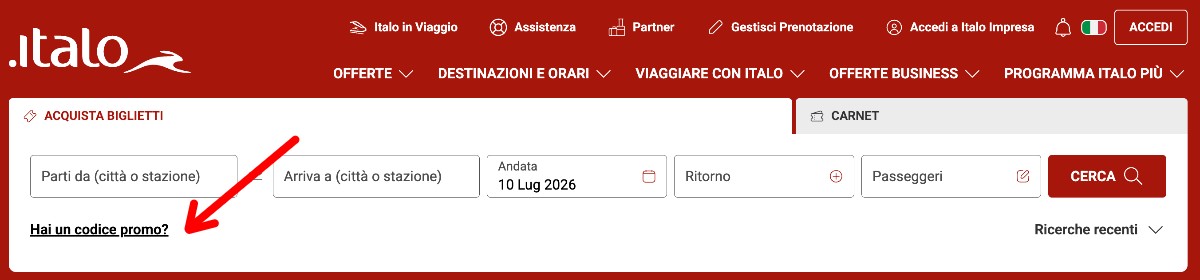 Promozioni Italo